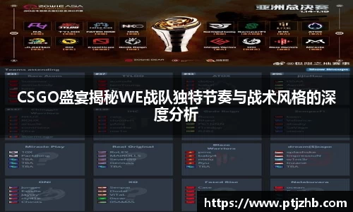 CSGO盛宴揭秘WE战队独特节奏与战术风格的深度分析